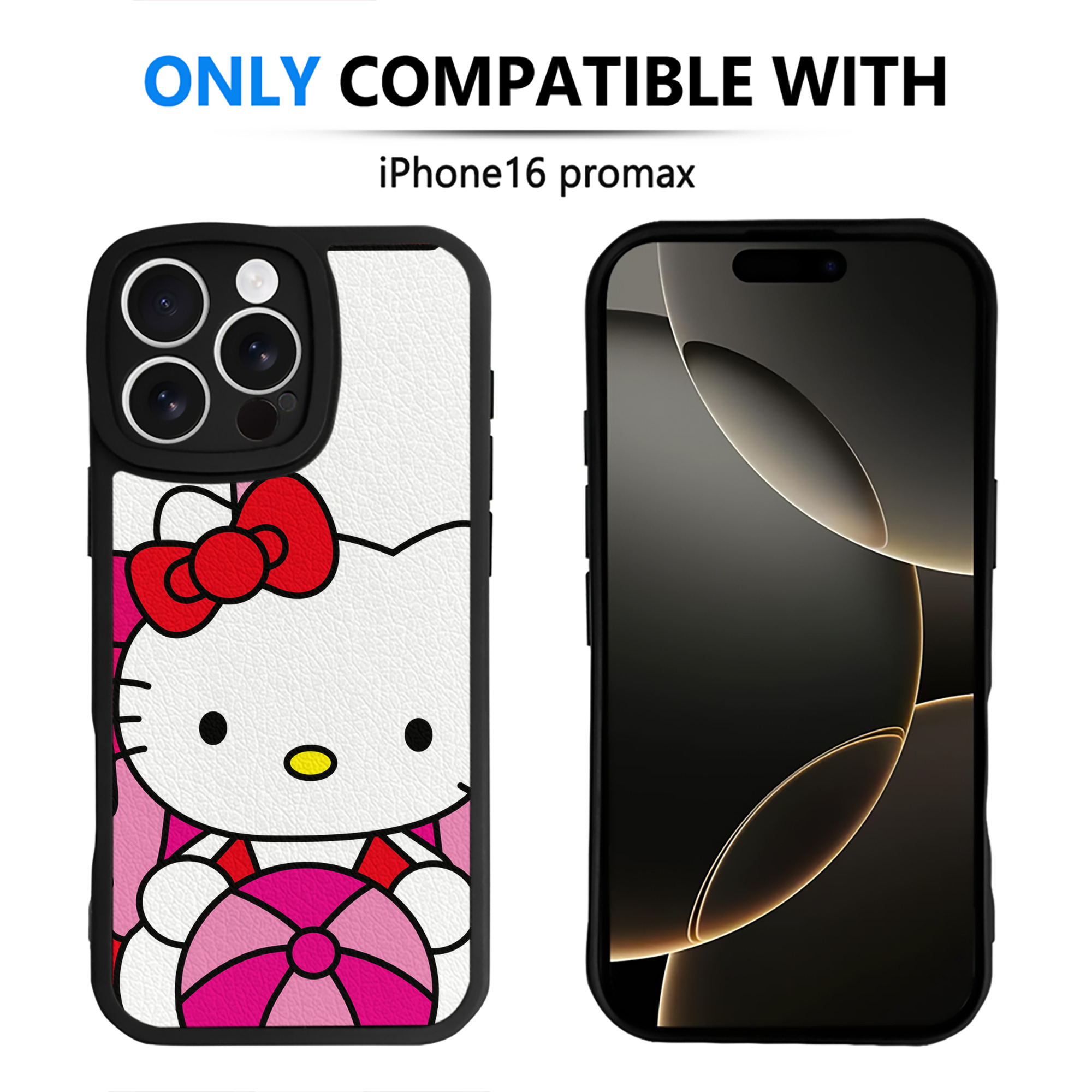 （画像用） Hello Kitty ハローキティ 【iPhone 16シリーズ対応】シリコンスマホケース（レザー調） 材質：シリコン